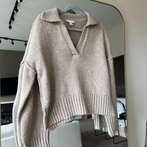 Topshop Chunky Tan Sweater